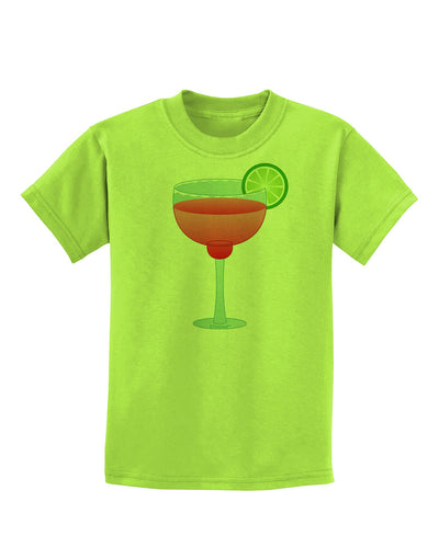 Red Margarita with Lime - Cinco de Mayo Childrens T-Shirt by TooLoud-Childrens T-Shirt-TooLoud-Lime-Green-X-Small-Davson Sales