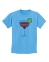 Red Margarita with Lime - Cinco de Mayo Childrens T-Shirt by TooLoud-Childrens T-Shirt-TooLoud-Aquatic-Blue-X-Small-Davson Sales