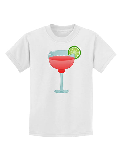 Red Margarita with Lime - Cinco de Mayo Childrens T-Shirt by TooLoud-Childrens T-Shirt-TooLoud-White-X-Small-Davson Sales