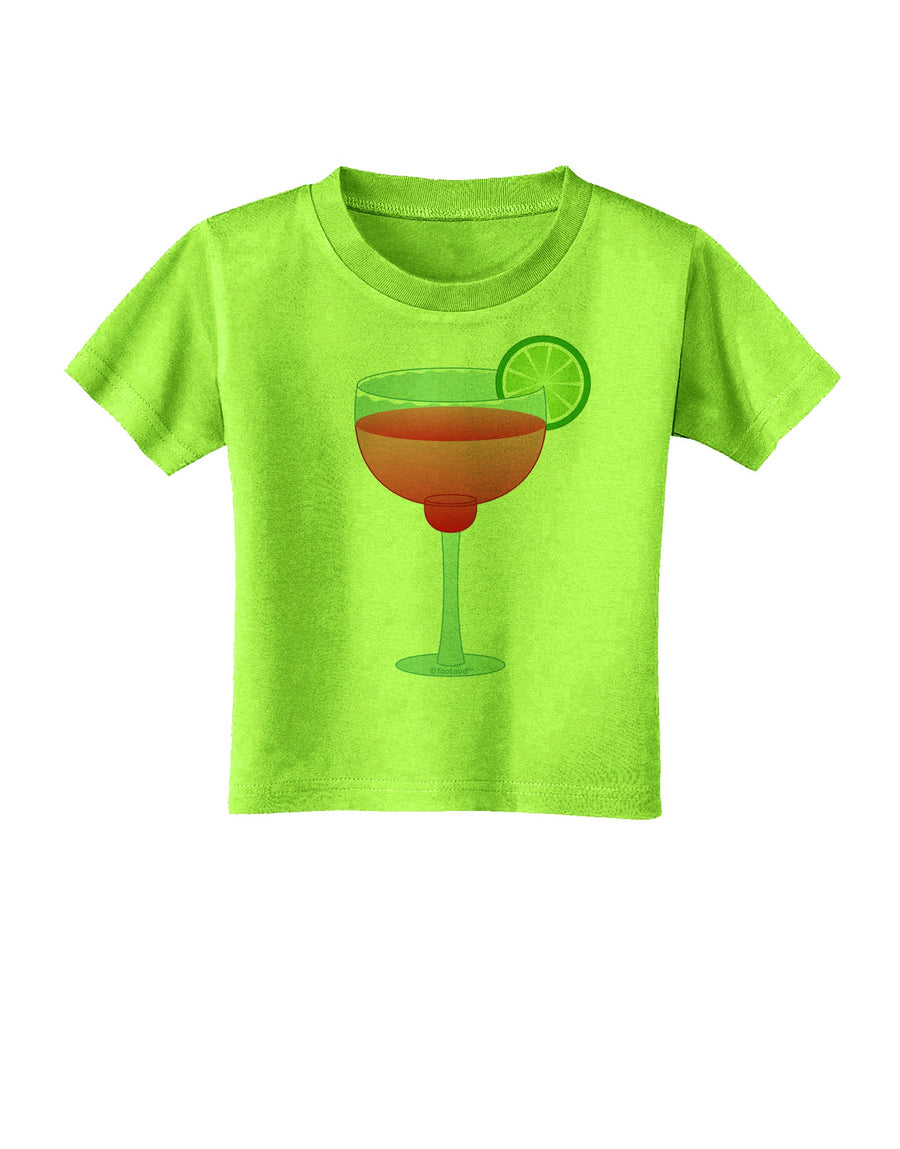 Red Margarita with Lime - Cinco de Mayo Toddler T-Shirt by TooLoud-Toddler T-Shirt-TooLoud-White-2T-Davson Sales