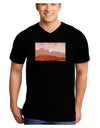 Red Planet Landscape Adult Dark V-Neck T-Shirt-TooLoud-Black-Small-Davson Sales