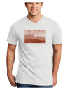 Red Planet Landscape Adult V-Neck T-shirt-Mens V-Neck T-Shirt-TooLoud-White-Small-Davson Sales