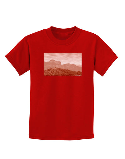 Red Planet Landscape Childrens Dark T-Shirt-Childrens T-Shirt-TooLoud-Red-X-Small-Davson Sales