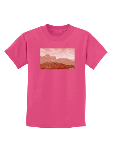 Red Planet Landscape Childrens Dark T-Shirt-Childrens T-Shirt-TooLoud-Sangria-X-Small-Davson Sales