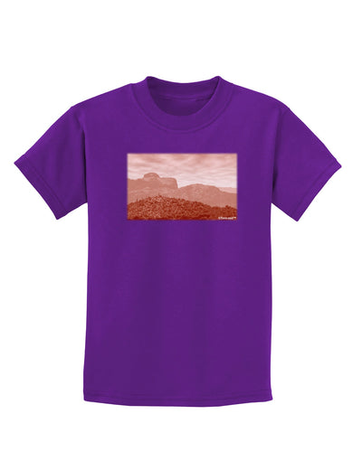 Red Planet Landscape Childrens Dark T-Shirt-Childrens T-Shirt-TooLoud-Purple-X-Small-Davson Sales