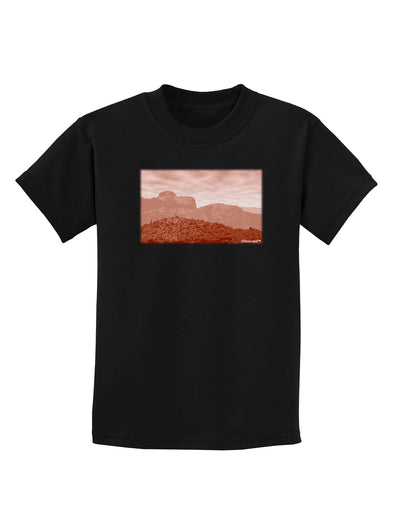 Red Planet Landscape Childrens Dark T-Shirt-Childrens T-Shirt-TooLoud-Black-X-Small-Davson Sales