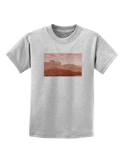 Red Planet Landscape Childrens T-Shirt-Childrens T-Shirt-TooLoud-AshGray-X-Small-Davson Sales