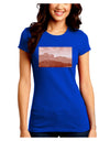 Red Planet Landscape Juniors Petite Crew Dark T-Shirt-T-Shirts Juniors Tops-TooLoud-Royal-Blue-Juniors Fitted Small-Davson Sales