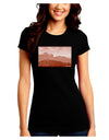 Red Planet Landscape Juniors Petite Crew Dark T-Shirt-T-Shirts Juniors Tops-TooLoud-Black-Juniors Fitted Small-Davson Sales