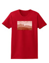 Red Planet Landscape Womens Dark T-Shirt-TooLoud-Red-X-Small-Davson Sales