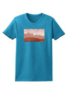 Red Planet Landscape Womens Dark T-Shirt-TooLoud-Turquoise-X-Small-Davson Sales