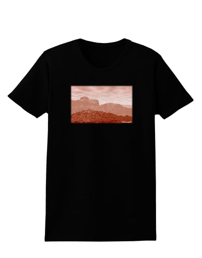 Red Planet Landscape Womens Dark T-Shirt-TooLoud-Black-X-Small-Davson Sales