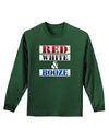 Red White & Booze Adult Long Sleeve Dark T-Shirt-TooLoud-Dark-Green-Small-Davson Sales