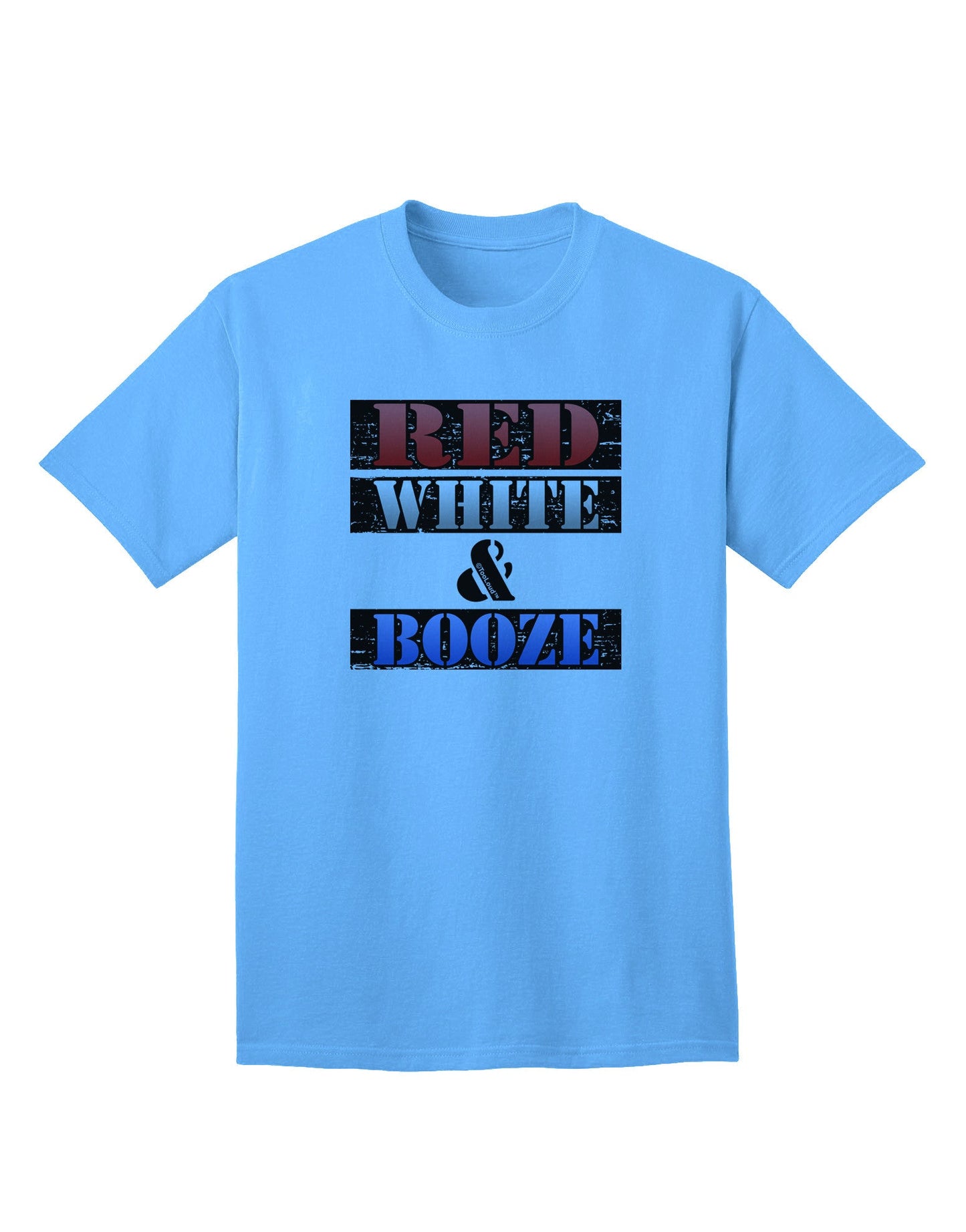 Red White & Booze - Premium Adult T-Shirt for Fun-Loving Enthusiasts-Mens T-shirts-TooLoud-Aquatic-Blue-Small-Davson Sales