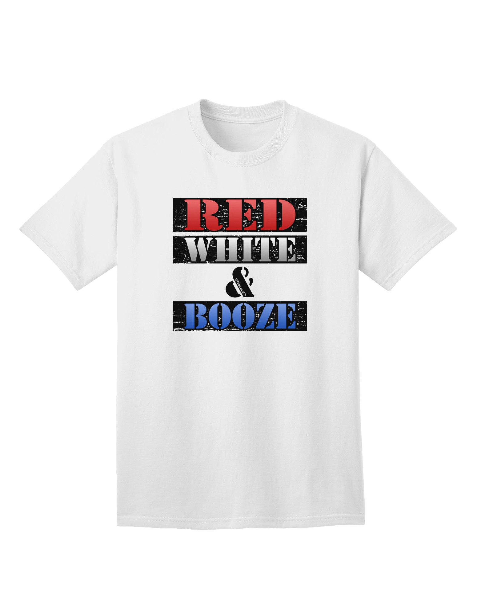 Red White & Booze - Premium Adult T-Shirt for Fun-Loving Enthusiasts-Mens T-shirts-TooLoud-White-Small-Davson Sales