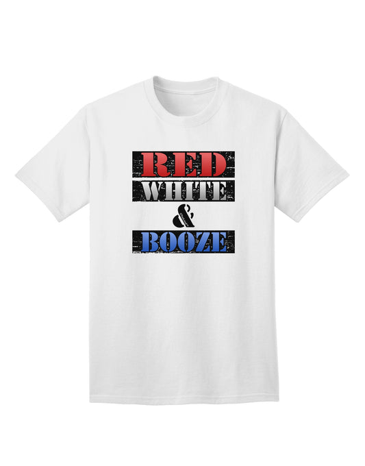 Red White & Booze - Premium Adult T-Shirt for Fun-Loving Enthusiasts-Mens T-shirts-TooLoud-White-Small-Davson Sales