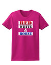 Red White & Booze Womens Dark T-Shirt-TooLoud-Hot-Pink-Small-Davson Sales