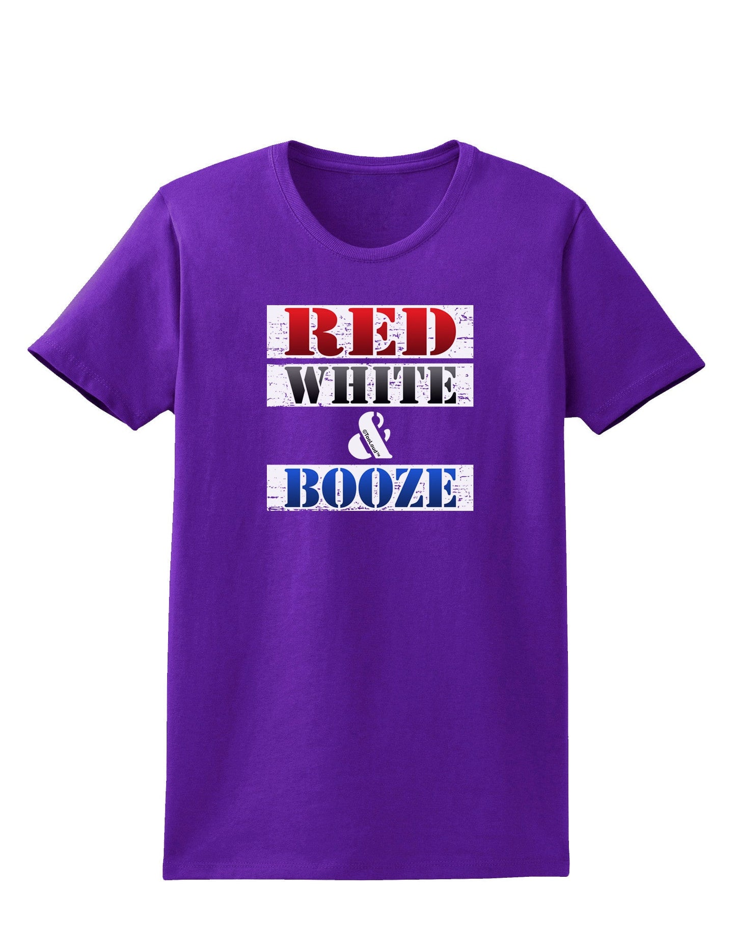 Red White & Booze Womens Dark T-Shirt-TooLoud-Purple-X-Small-Davson Sales