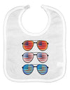 Red White and Blue USA Flag Aviators Baby Bib