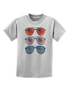 Red White and Blue USA Flag Aviators Childrens T-Shirt-Childrens T-Shirt-TooLoud-AshGray-X-Small-Davson Sales