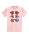 Red White and Blue USA Flag Aviators Childrens T-Shirt-Childrens T-Shirt-TooLoud-PalePink-X-Small-Davson Sales