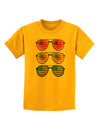 Red White and Blue USA Flag Aviators Childrens T-Shirt-Childrens T-Shirt-TooLoud-Gold-X-Small-Davson Sales