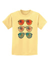 Red White and Blue USA Flag Aviators Childrens T-Shirt-Childrens T-Shirt-TooLoud-Daffodil-Yellow-X-Small-Davson Sales