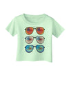 Red White and Blue USA Flag Aviators Infant T-Shirt-Infant T-Shirt-TooLoud-Light-Green-06-Months-Davson Sales