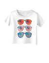 Red White and Blue USA Flag Aviators Infant T-Shirt-Infant T-Shirt-TooLoud-White-06-Months-Davson Sales