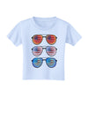 Red White and Blue USA Flag Aviators Toddler T-Shirt-Toddler T-Shirt-TooLoud-Light-Blue-2T-Davson Sales