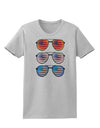 Red White and Blue USA Flag Aviators Womens T-Shirt-Womens T-Shirt-TooLoud-AshGray-X-Small-Davson Sales