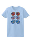 Red White and Blue USA Flag Aviators Womens T-Shirt-Womens T-Shirt-TooLoud-Light-Blue-X-Small-Davson Sales