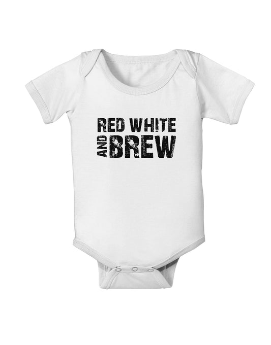 Red White and Brew Baby Romper Bodysuit by TooLoud-Baby Romper-TooLoud-White-06-Months-Davson Sales