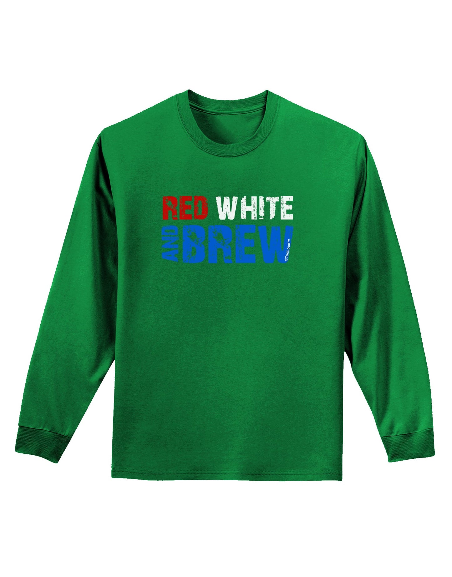 Red White and Brew Color Adult Long Sleeve Dark T-Shirt by TooLoud-TooLoud-Kelly-Green-Small-Davson Sales
