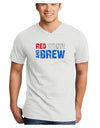 Red White and Brew Color Adult V-Neck T-shirt by TooLoud-Mens V-Neck T-Shirt-TooLoud-White-Small-Davson Sales