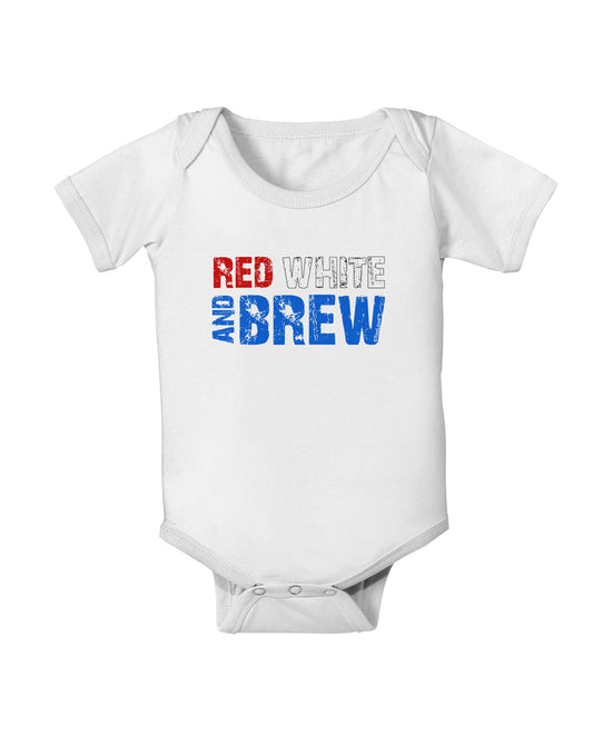Red White and Brew Color Baby Romper Bodysuit by TooLoud-Baby Romper-TooLoud-White-06-Months-Davson Sales