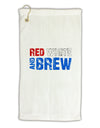 Red White and Brew Color Micro Terry Gromet Golf Towel 16 x 25 inch by TooLoud-Golf Towel-TooLoud-White-Davson Sales