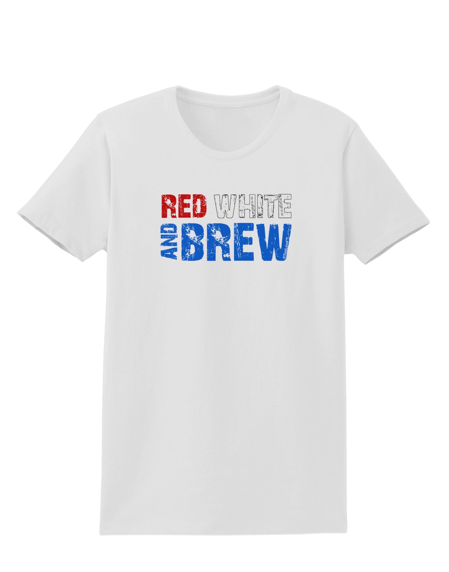 Red White and Brew Color Womens T-Shirt by TooLoud-Womens T-Shirt-TooLoud-White-X-Small-Davson Sales
