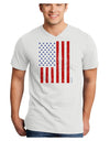 Red and Blue Stamp Style American Flag - Distressed Adult V-Neck T-shirt by TooLoud-Mens V-Neck T-Shirt-TooLoud-White-Small-Davson Sales