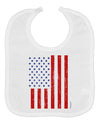 Red and Blue Stamp Style American Flag - Distressed Baby Bib by TooLoud