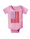 Red and Blue Stamp Style American Flag - Distressed Baby Romper Bodysuit by TooLoud-Baby Romper-TooLoud-Light-Pink-06-Months-Davson Sales
