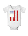 Red and Blue Stamp Style American Flag - Distressed Baby Romper Bodysuit by TooLoud-Baby Romper-TooLoud-White-06-Months-Davson Sales