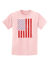 Red and Blue Stamp Style American Flag - Distressed Childrens T-Shirt by TooLoud-Childrens T-Shirt-TooLoud-PalePink-X-Small-Davson Sales