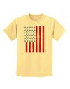 Red and Blue Stamp Style American Flag - Distressed Childrens T-Shirt by TooLoud-Childrens T-Shirt-TooLoud-Daffodil-Yellow-X-Small-Davson Sales