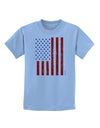 Red and Blue Stamp Style American Flag - Distressed Childrens T-Shirt by TooLoud-Childrens T-Shirt-TooLoud-Light-Blue-X-Small-Davson Sales