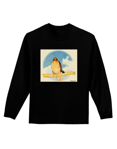 Red-tailed Hawk Adult Long Sleeve Dark T-Shirt-TooLoud-Black-Small-Davson Sales