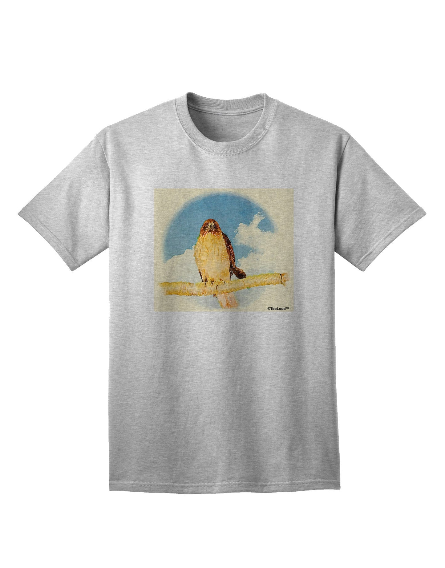 Red-tailed Hawk Adult T-Shirt-Mens T-Shirt-TooLoud-AshGray-Small-Davson Sales