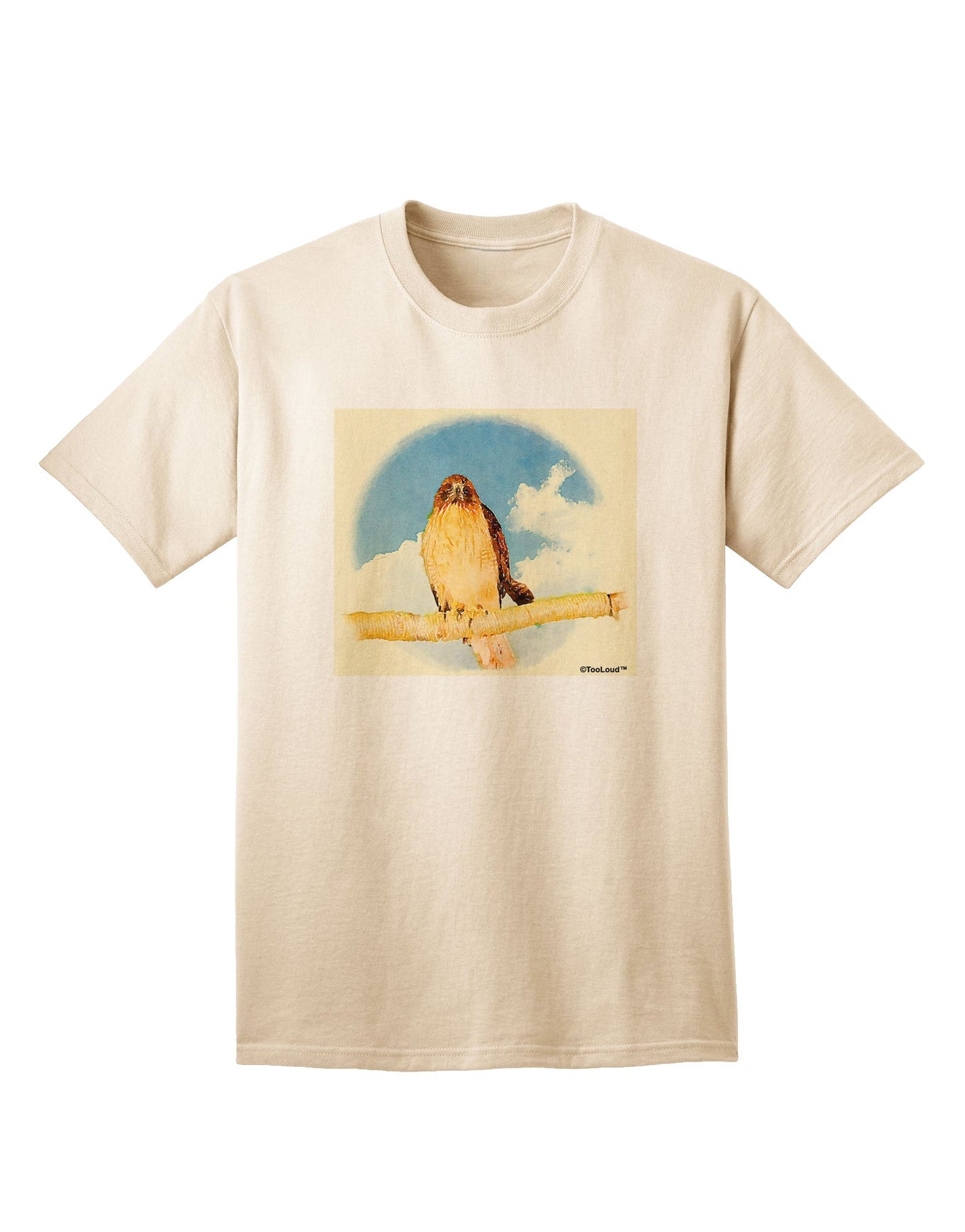 Red-tailed Hawk Adult T-Shirt-Mens T-Shirt-TooLoud-Natural-Small-Davson Sales