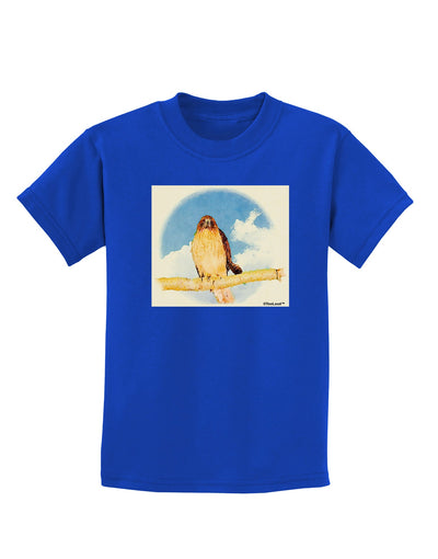 Red-tailed Hawk Childrens Dark T-Shirt-Childrens T-Shirt-TooLoud-Royal-Blue-X-Small-Davson Sales