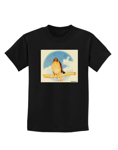 Red-tailed Hawk Childrens Dark T-Shirt-Childrens T-Shirt-TooLoud-Black-X-Small-Davson Sales